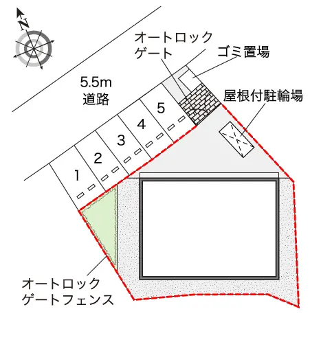 ★手数料０円★成田市田町　月極駐車場（LP）